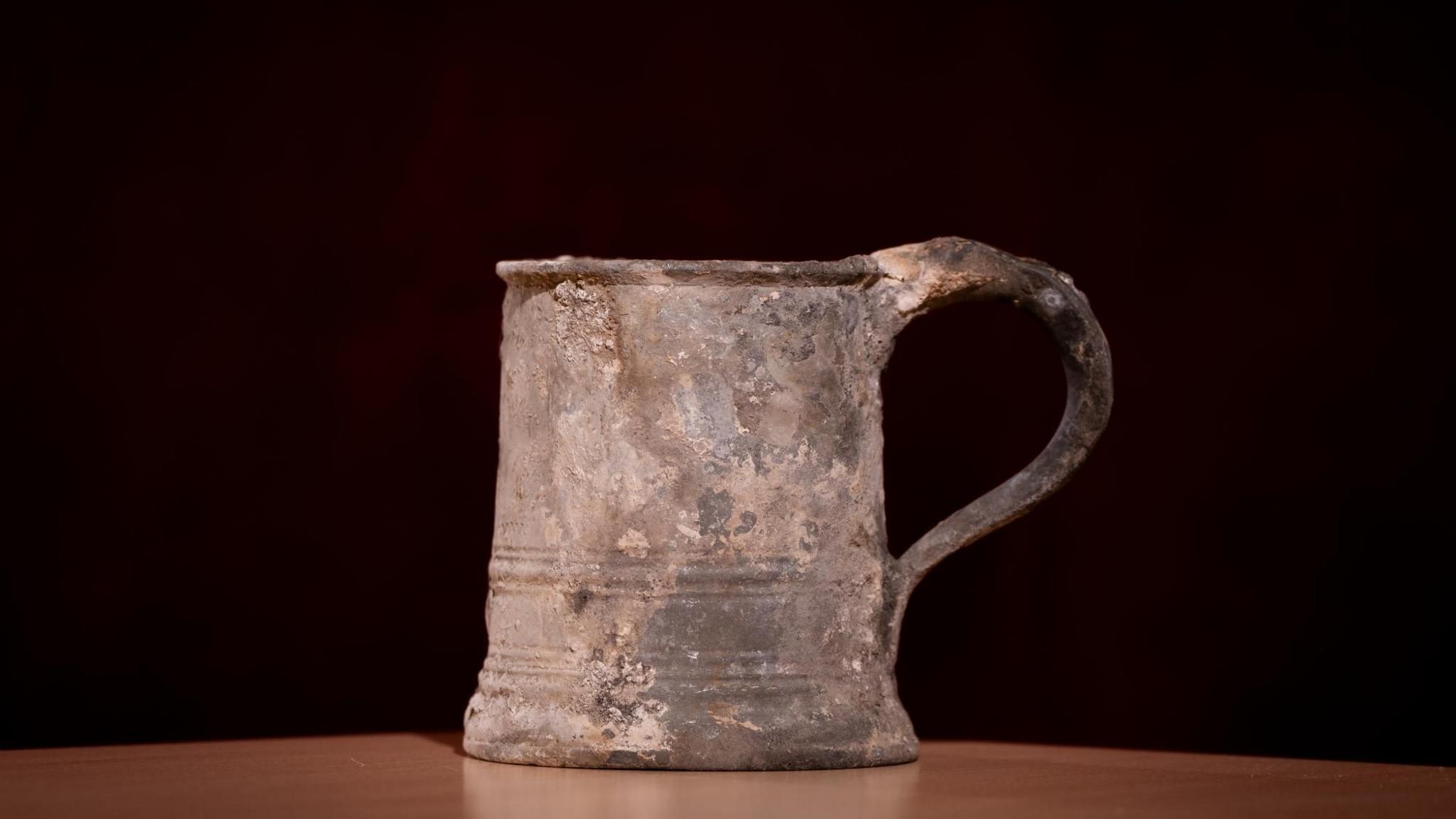 Aged Pewter tankard