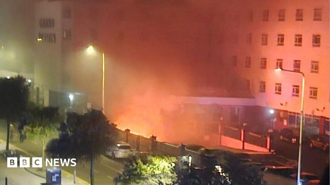 Two arrested over major fire at Kent hotel Two arrested over major fire at Kent hotel