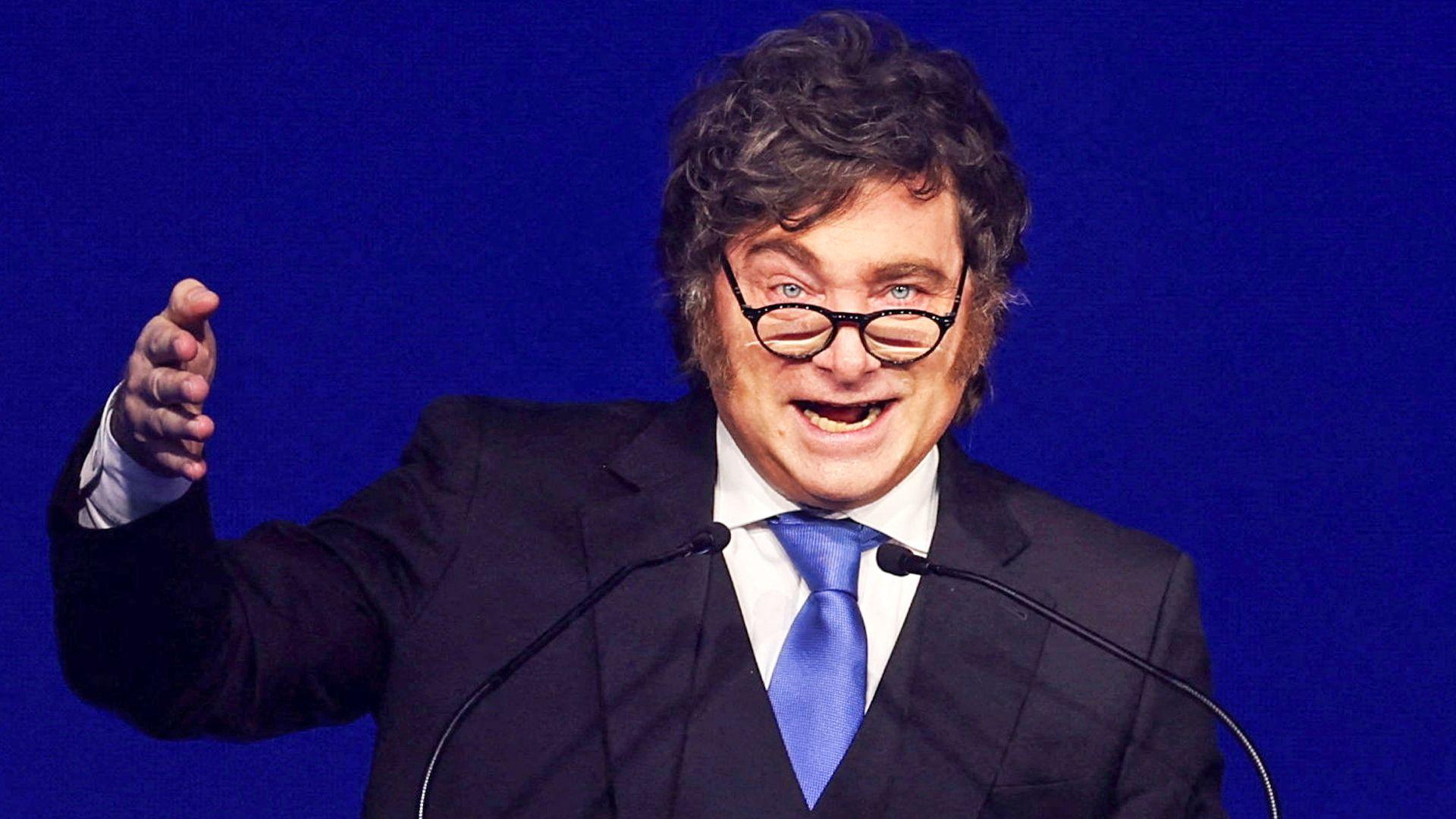 Argentina's President Javier Milei delivers a speech at the opening ceremony of the 5th Regional Meeting of the Madrid Forum, in Santiago, Chile, September 3