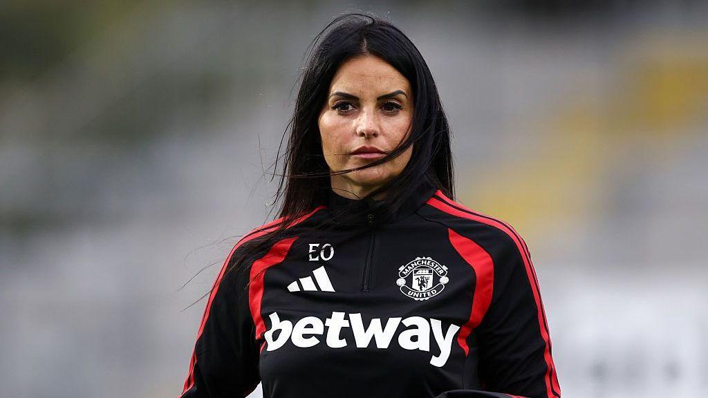 Eva Olid before Manchester United's opening game against Chelsea