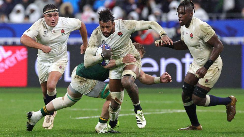 Lawes running with the ball against South Africa