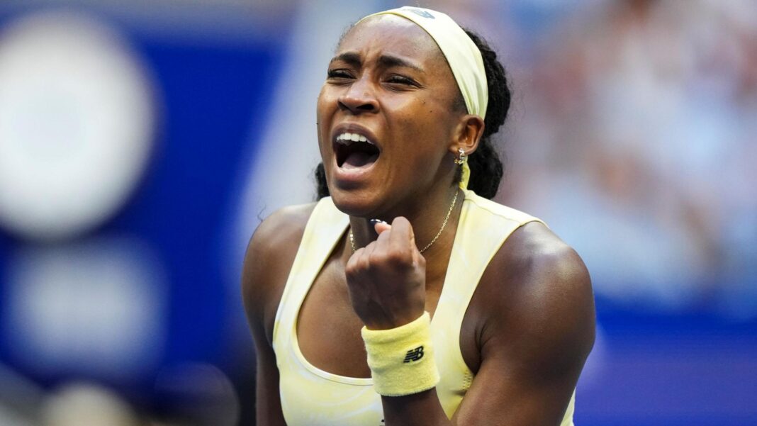 Gauff wins but mixed fortunes for home hopes at US Open Coco Gauff celebrates winning her third-round match at the US Open