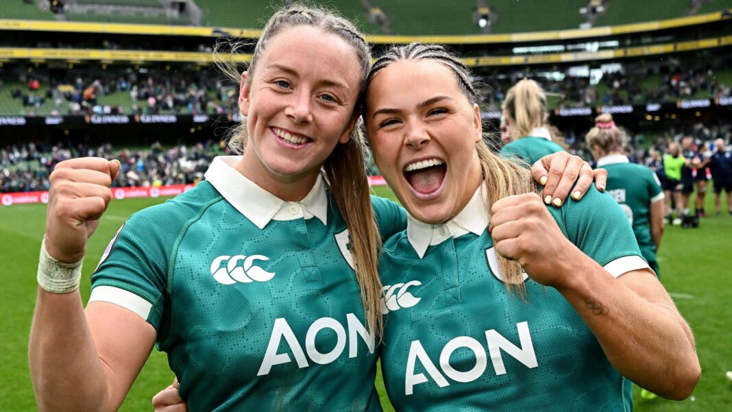 Ireland to host England at Aviva Stadium in Six Nations Stacey Flood and Beinbheinn Parsons at the Aviva Stadium