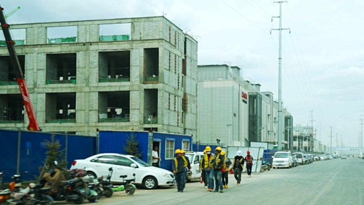 Rows of data centres being built in Inner Mongolia