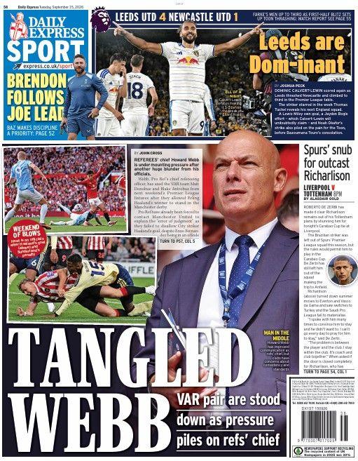 Daily Express back page