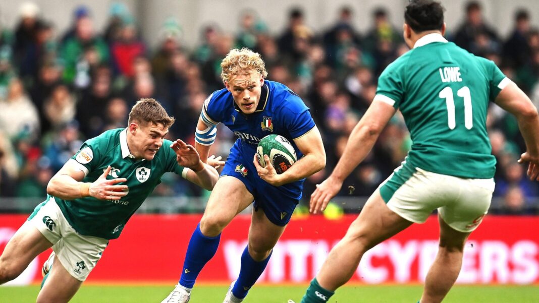 Boks power & All Blacks of old – what did we learn from series? Louis Lynagh playing for Italy against Ireland
