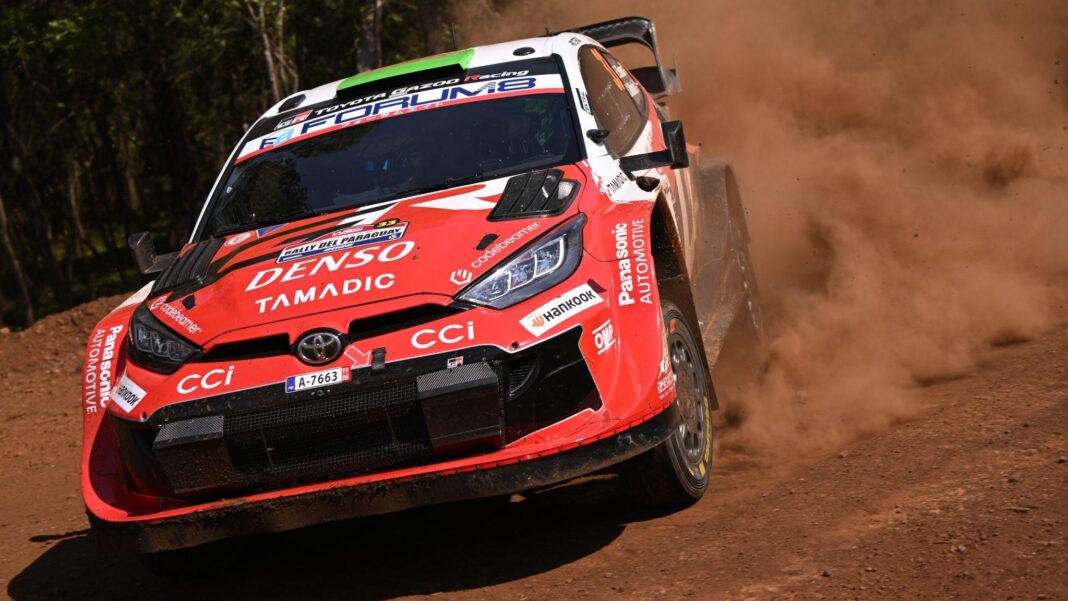 BBC to broadcast World Rally Championship from 2027 Elfyn Evans Rally1 Toyota Yaris throws up dust