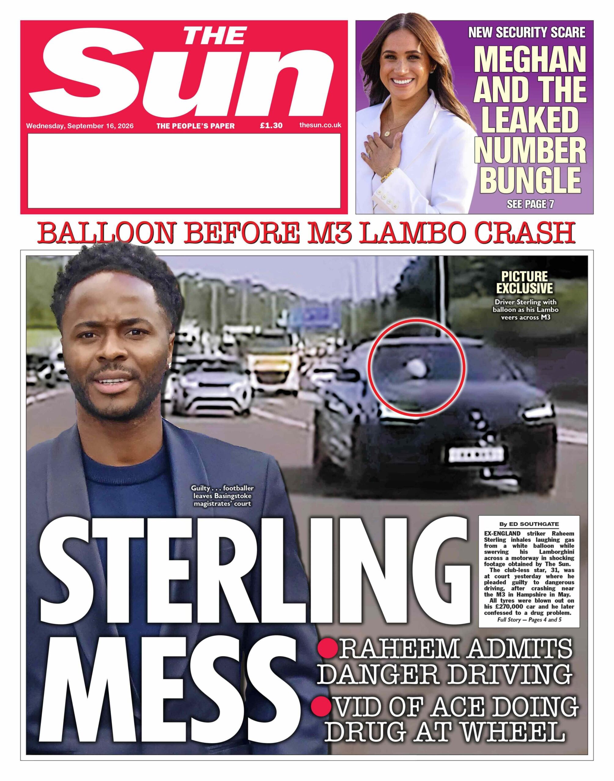 The headline on the front page of the Sun reads: 'Sterling Mess.'