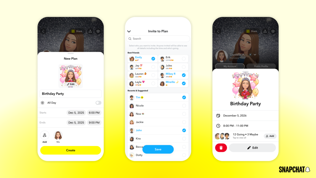 Snapchat takes aim at Partiful with new event-planning features 1920x1080 user flow