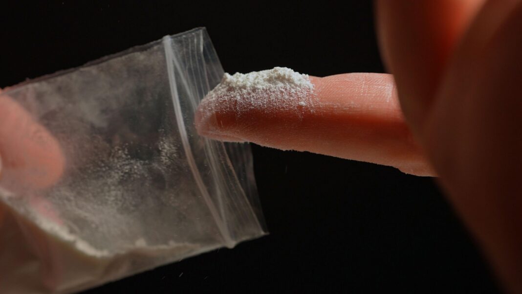 Child ketamine users getting bladder damage describe ‘peeing a jellyfish’ A person has just dipped a finger into a bag containing some off-white powdered drugs.