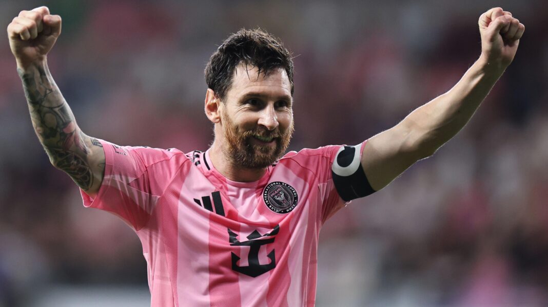 Messi agrees to buy second Spanish club Lionel Messi holding his arms aloft in celebration while playing for Inter Miami