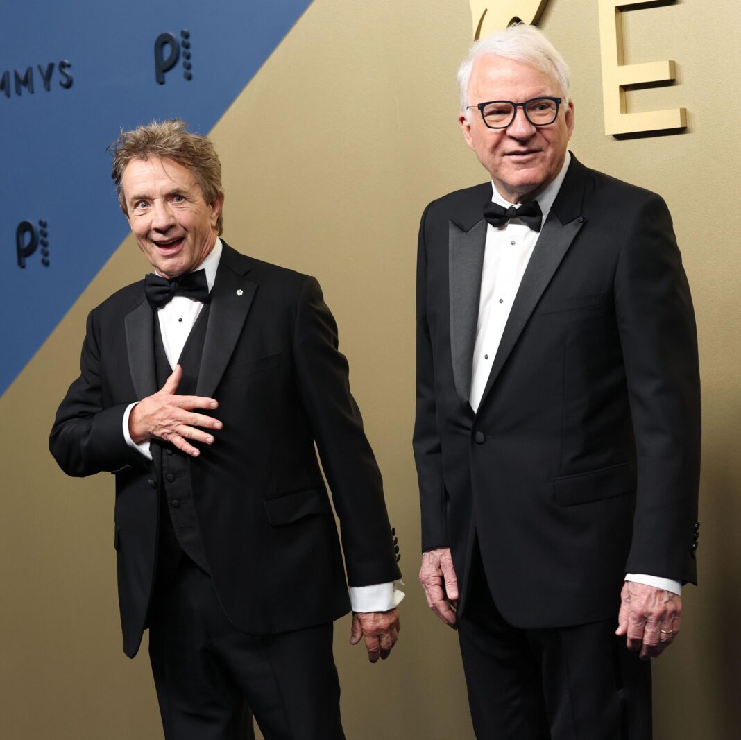 In pictures: Stars on red carpet at Emmy Awards in LA Martin Short and Steve Martin in tuxedos