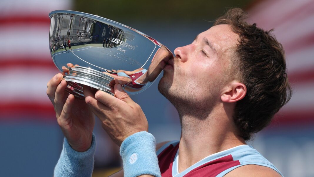 ‘I’m still in shock’ – GB’s Skupski wins US Open doubles title with Harrison Alfie Hewett kisses the US Open trophy