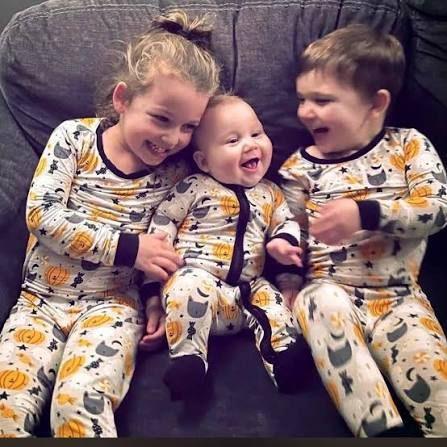 Cora, five, Callan, eight months, and Dawson, three