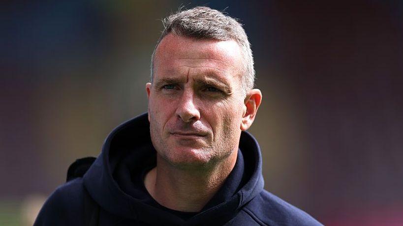 Burnley manager Nicky Hayen walks into Turf Moor before his side's late 2-1 loss to Bristol City