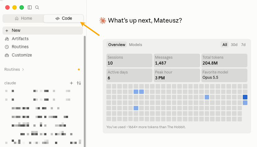 Claude Code in desktop app