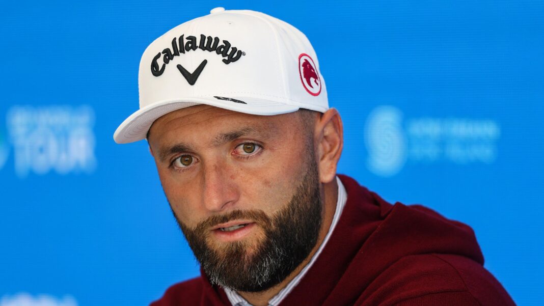 Jon Rahm during his Irish Open news conference in Doonbeg
