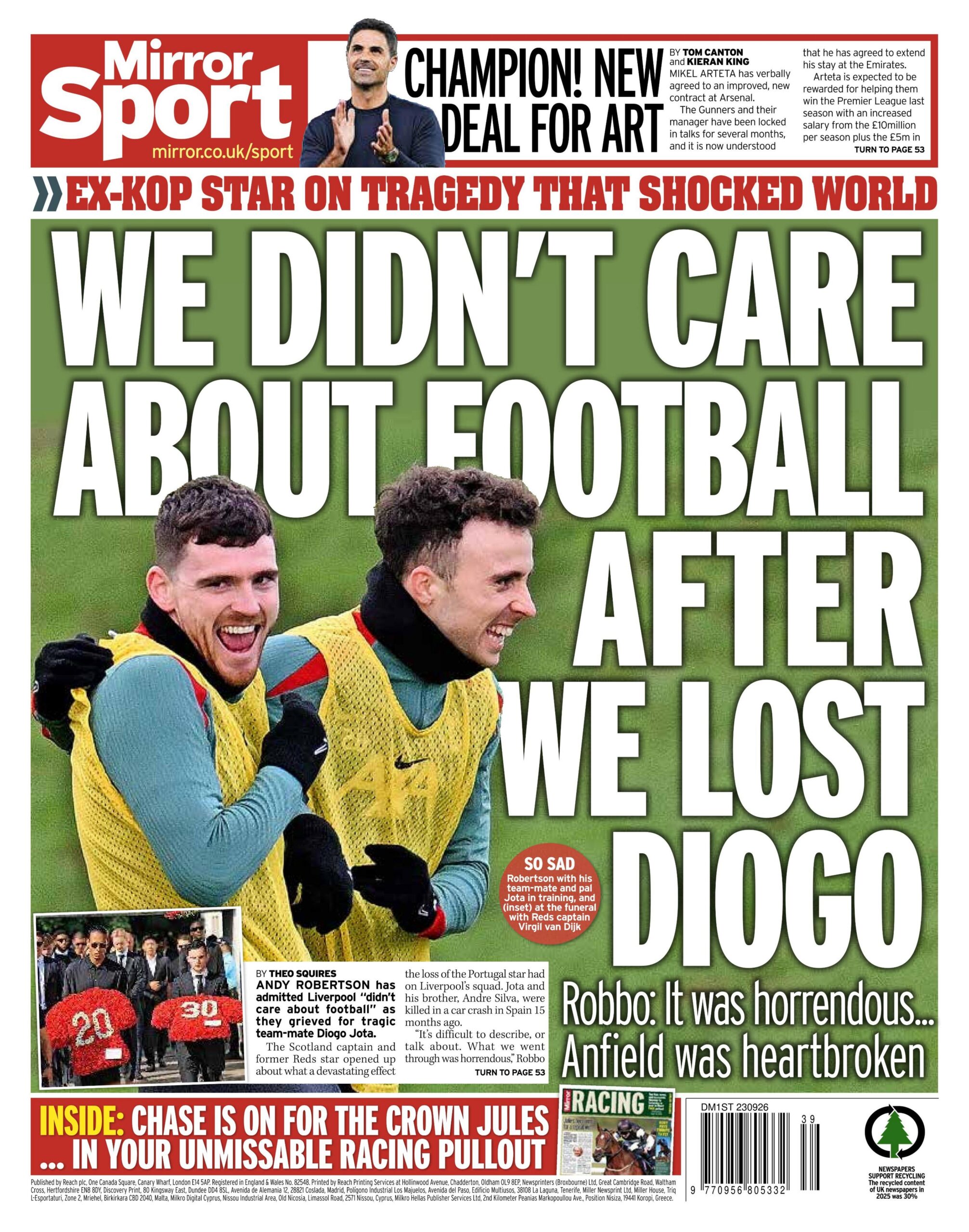 Daily Mirror back page