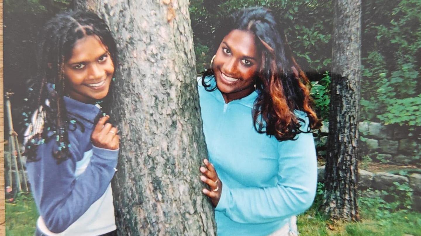 Indian-born women Meena Geltink, 43, and Minal Tijssen, 44, adopted separately as babies and raised near each other in the Netherlands