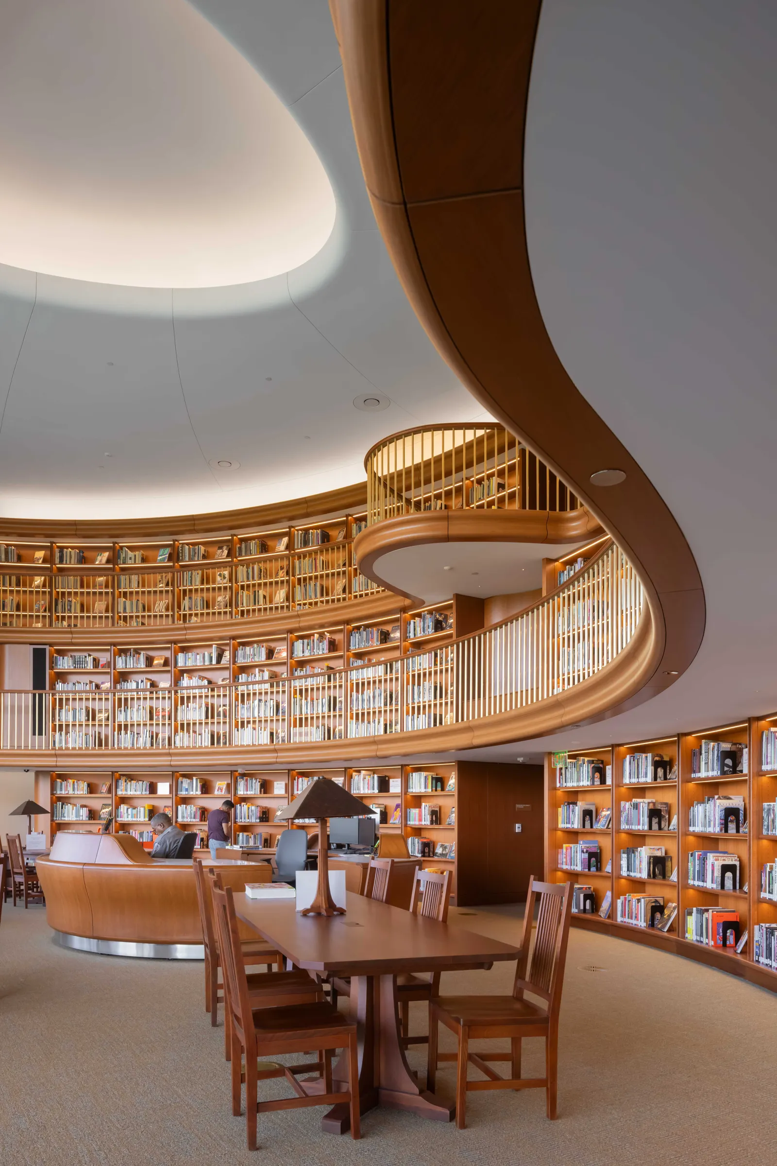 Image may contain Book Indoors Library Publication Furniture Person and Chair