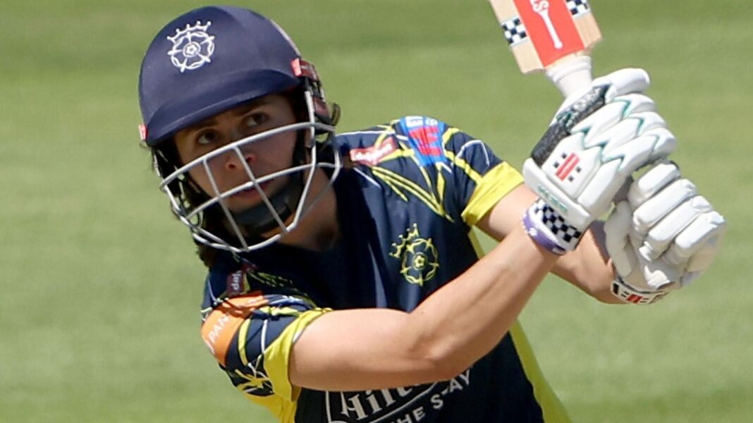 Hants thrash Surrey to reach Women’s One-Day Cup final Maia Bouchier plays a shot for Hampshire