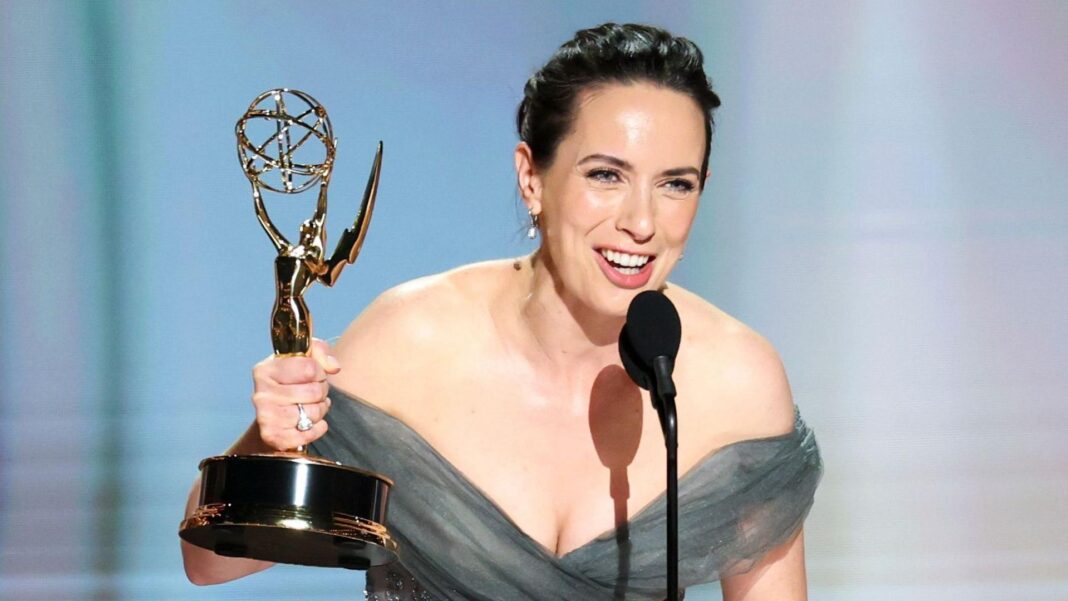 Emmys 2026: The winners and nominations list Kate O'Flynn accepts the Outstanding Supporting Actress in a Comedy Series Award for 'Widow's Bay' during the 78th annual Emmy Awards ceremony held at the Peacock Theater in Los Angeles, California, USA, 14 September 2026