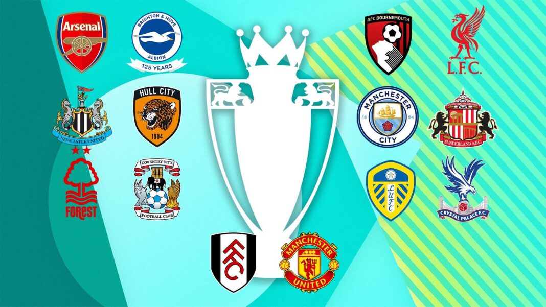 How to follow the Premier League on the BBC this weekend Club badges for Arsenal v Brighton, Bournemouth v Liverpool, Newcastle v Hull, Manchester City v Sunderland, Nottingham Forest v Coventry, Leeds v Crystal Palace and Fulham v Manchester United