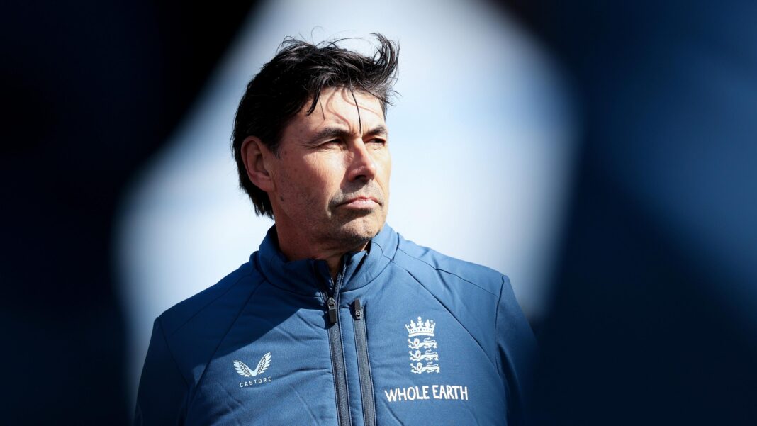 Fleming on England discipline, Stokes, late arrival and coaching styles Stephen Fleming looks on, framed by shadows