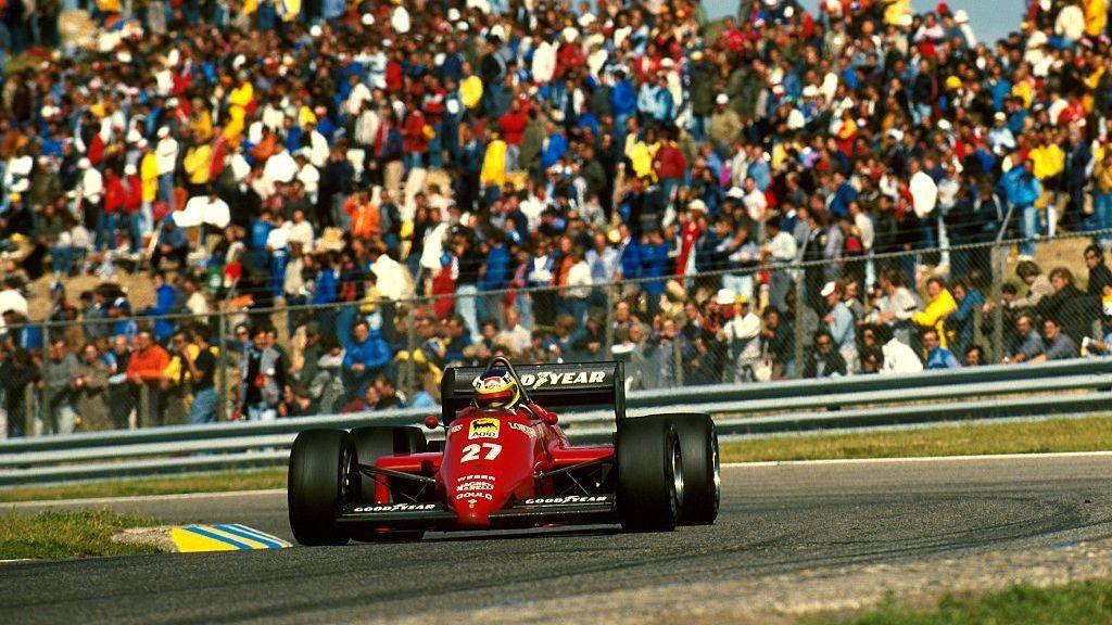 Michele Alberto drives for Ferrari at Zandvoort in 1985