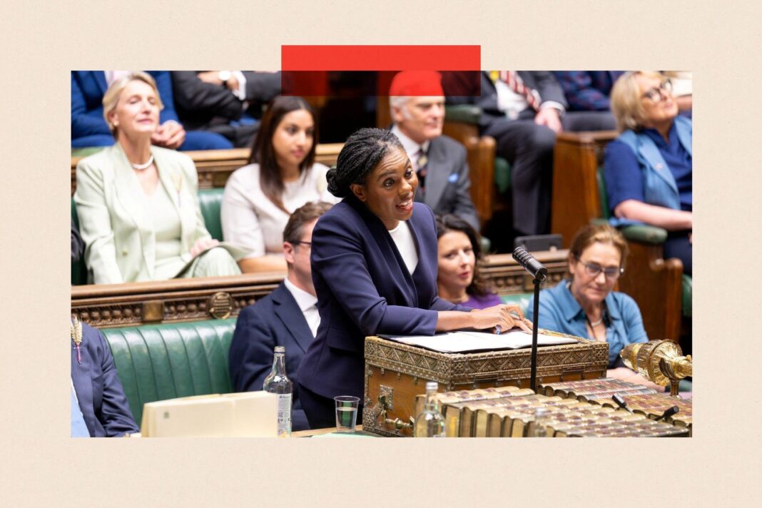 Kemi Badenoch MP speaks during Prime Minister's Questions at the House of Commons