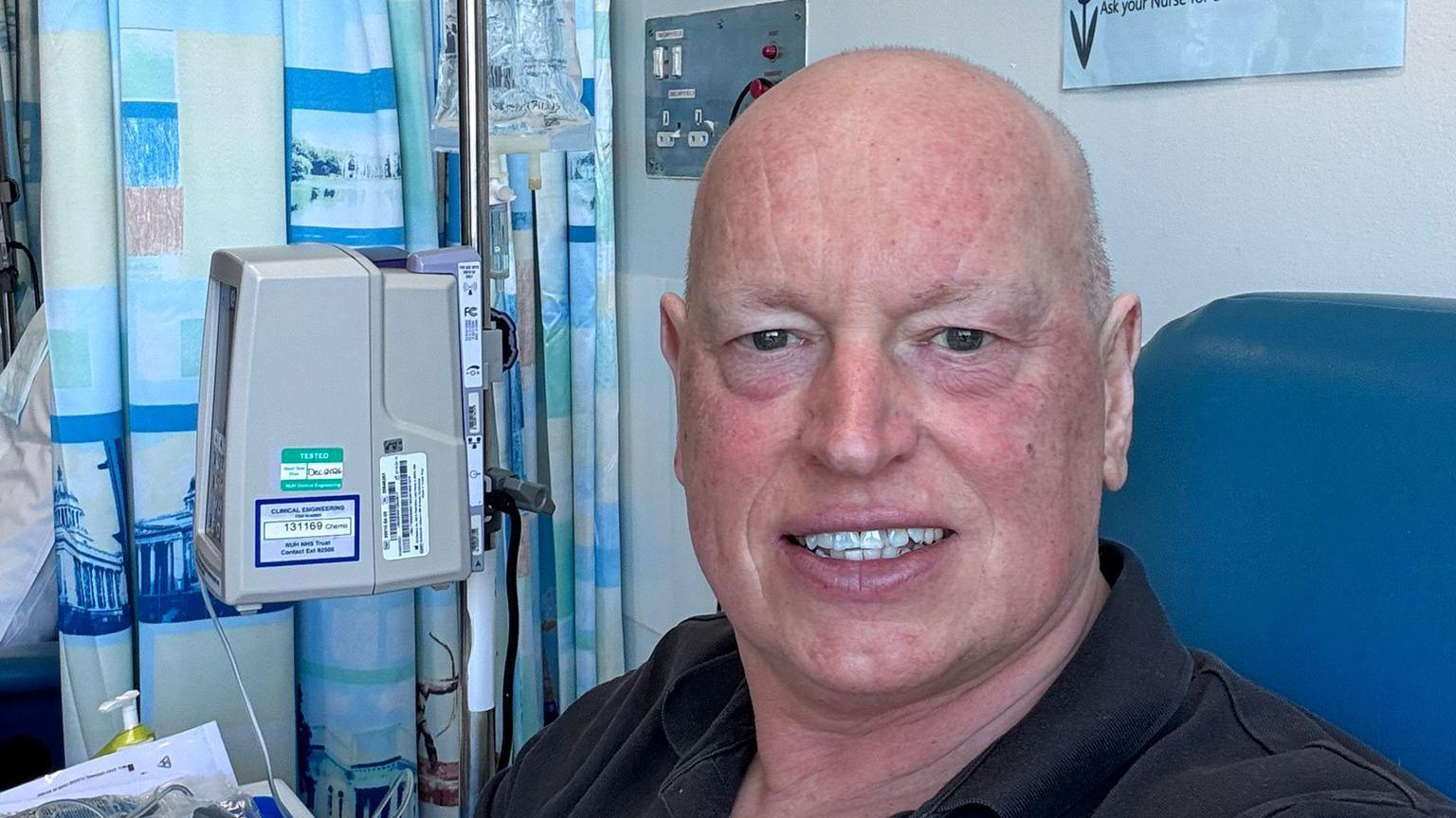John Wardman in hospital