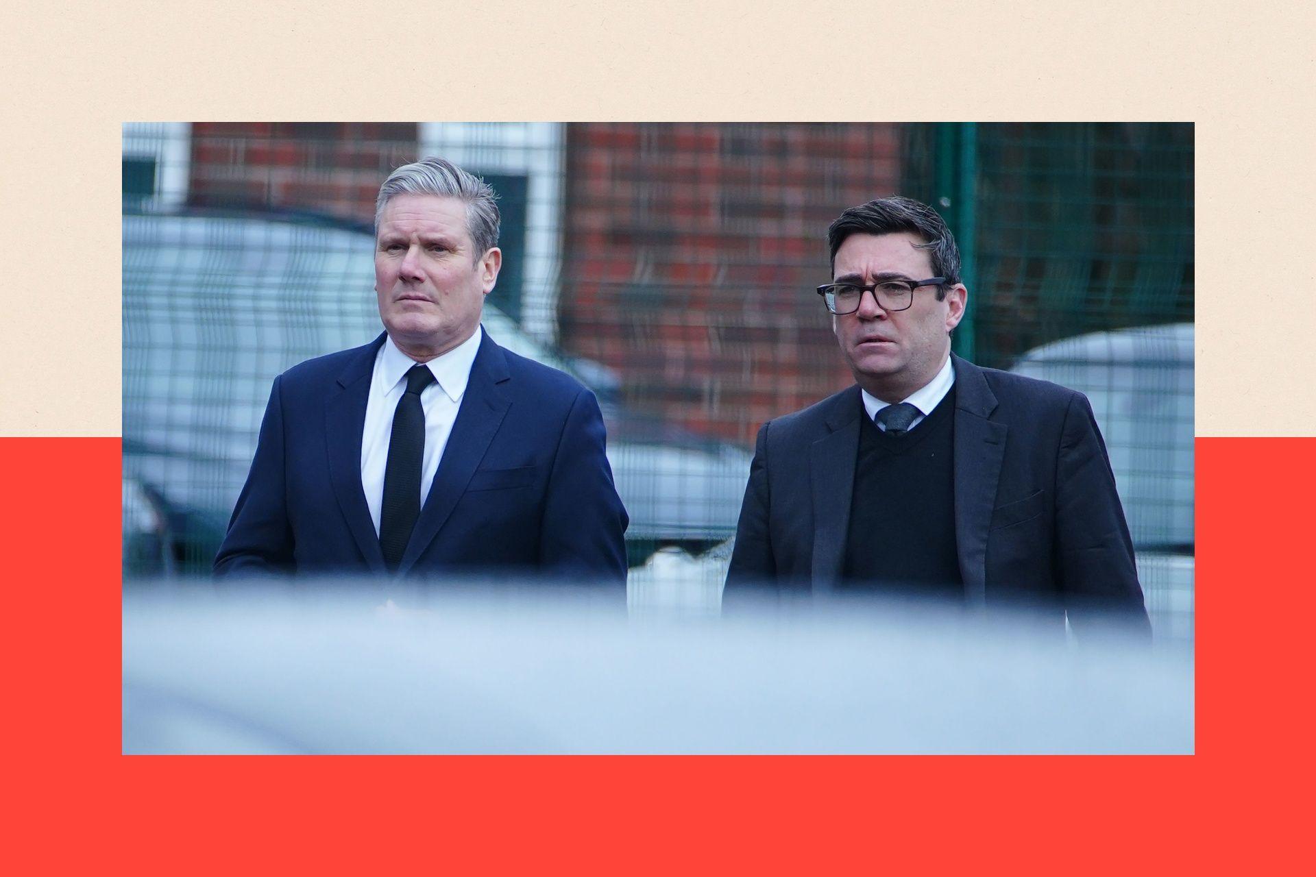 Keir Starmer and Andy Burnham arrive for a Requiem Mass for former Rochdale MP and Greater Manchester mayor Tony Lloyd
