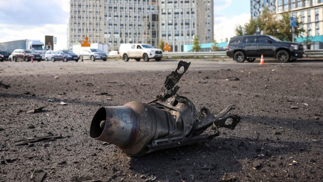 Russia outpacing Ukraine’s air defences with daily use of new jet-powered drones The engine from a Russian jet-powered drone lying in a street after a Russian attack.
