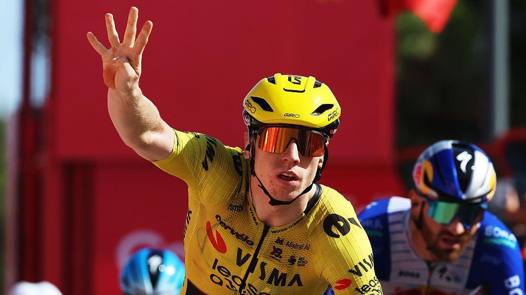 Matthew Brennan celebrates victory