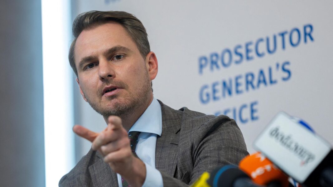 Ukraine’s chief prosecutor resigns over call centre corruption scandal Prosecutor General of Ukraine Ruslan Kravchenko attends a press conference.