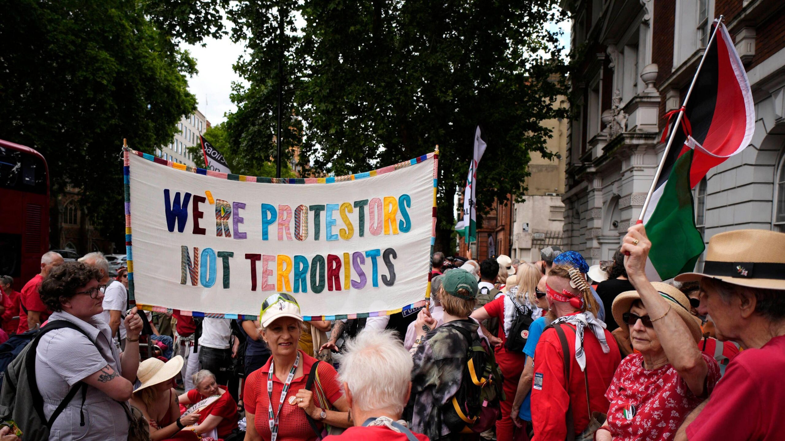 Protesters gathered outside Westminster Magistrates' Court on Thursday