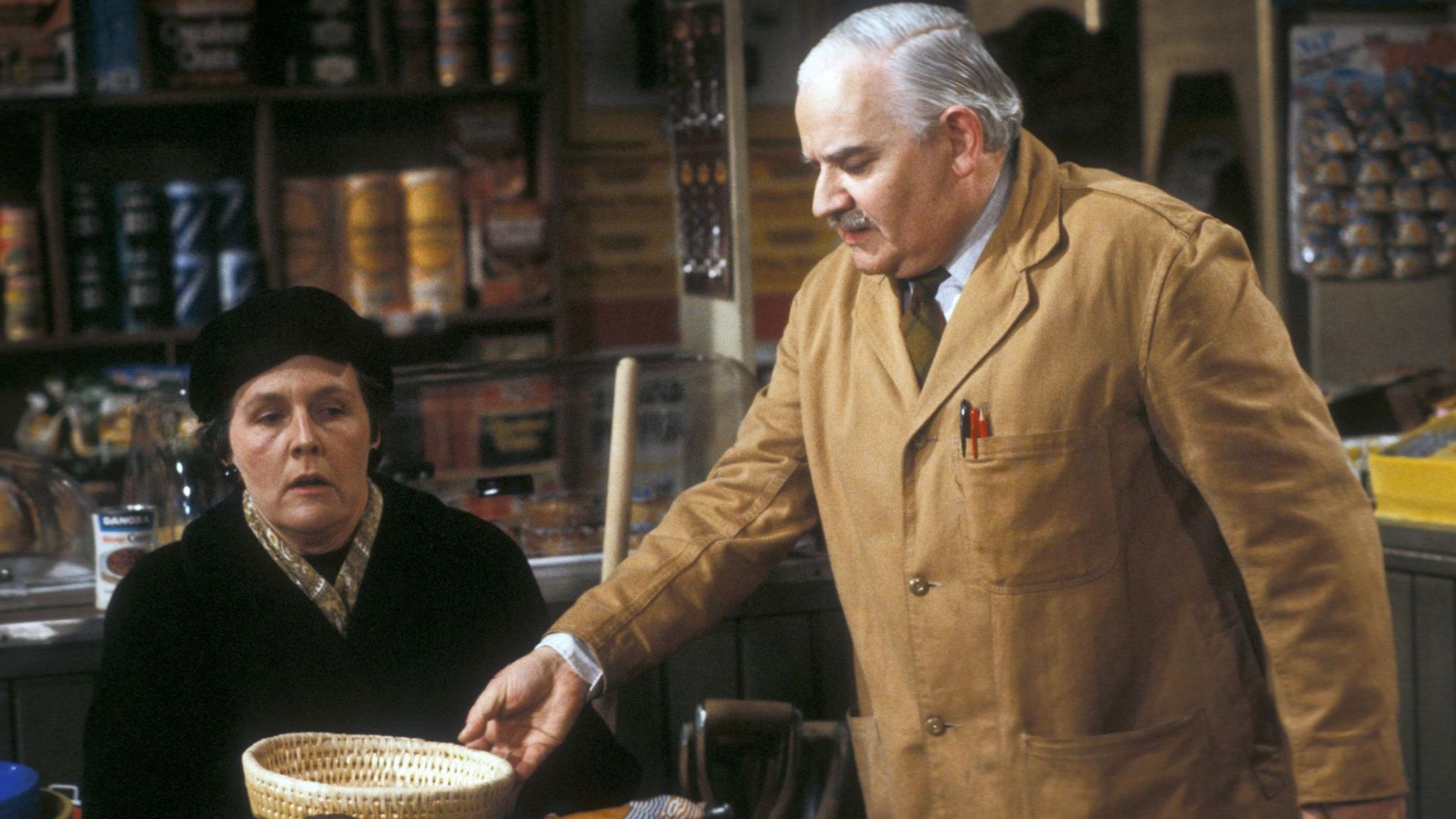 Stephanie Cole and Ronnie Barker in Open All Hours