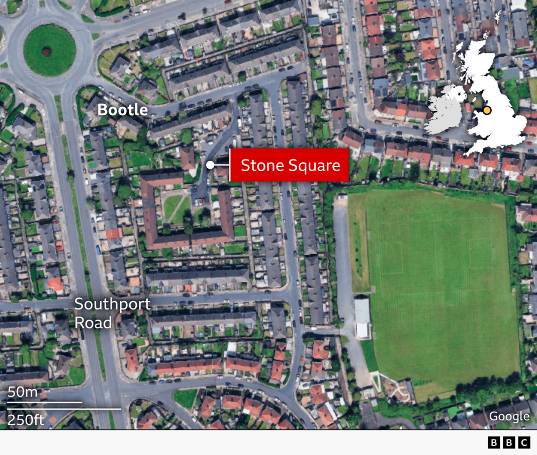 The fire happened in the Bootle area of Sefton, Merseyside