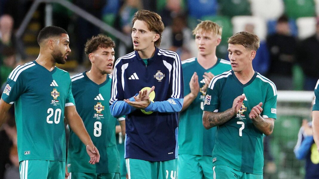 Northern Ireland players appluad fans