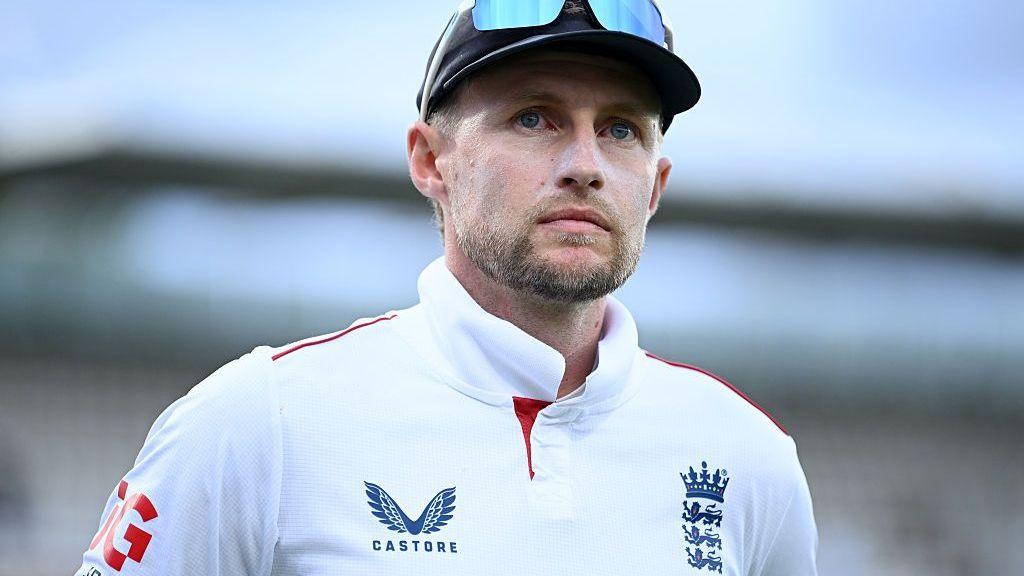England captain Joe Root looks on