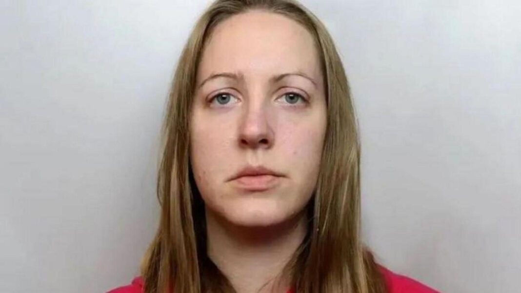 Lucy Letby ‘boyfriend’ doctor named as court order lifted Image is a police mugshot of Lucy Letby. She has long mousy-blonde hair and is wearing red sweater.