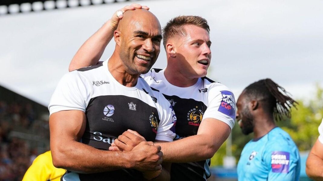 Baxter impressed with Exeter’s opening cup victory Olly Woodburn celebrates scoring a try for Exeter
