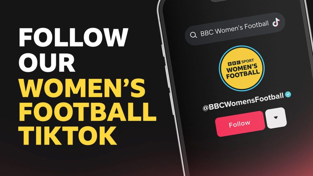Toone and Kelly miss out on Lionesses squad A graphic that reads 'Follow our women's football TikTok' with a picture of a mobile phone