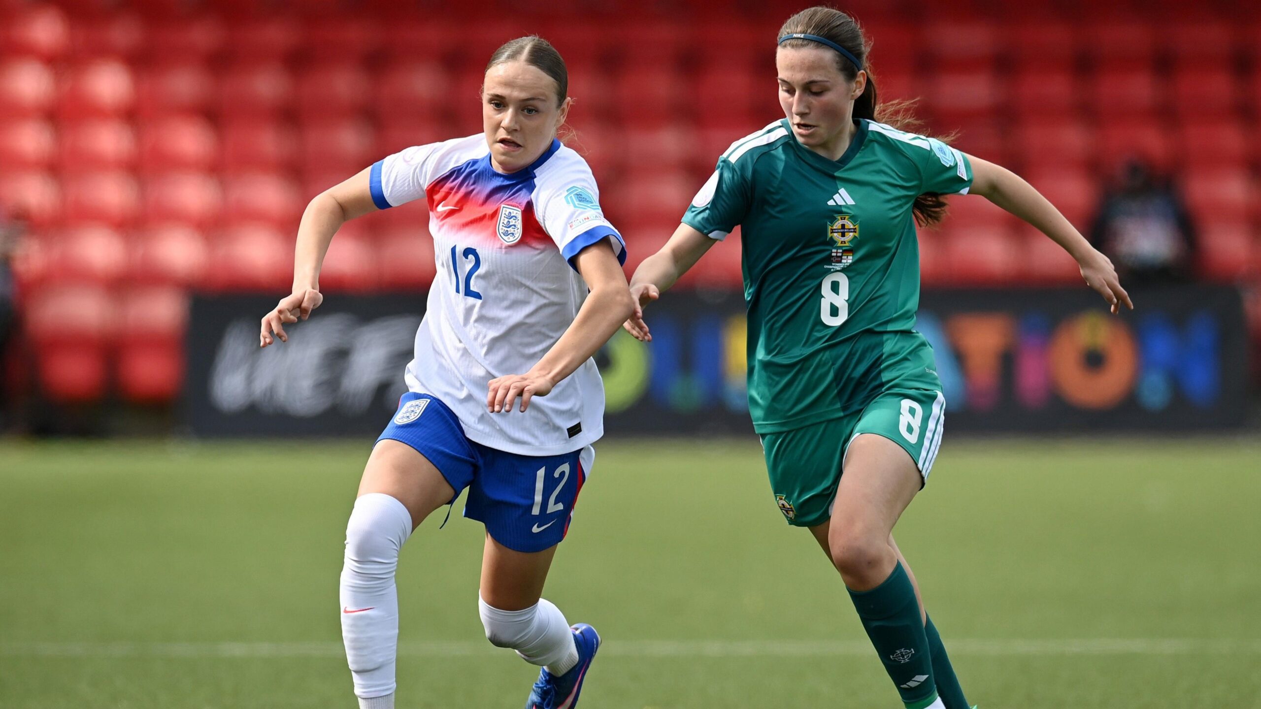 Charlotte Havern in action against England
