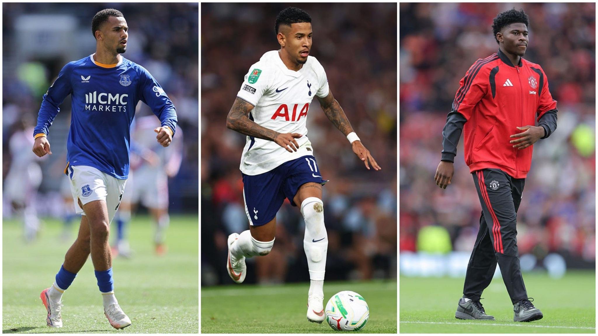 A collage of players featuring Iliman Ndiaye, Savio and Carlos Baleba