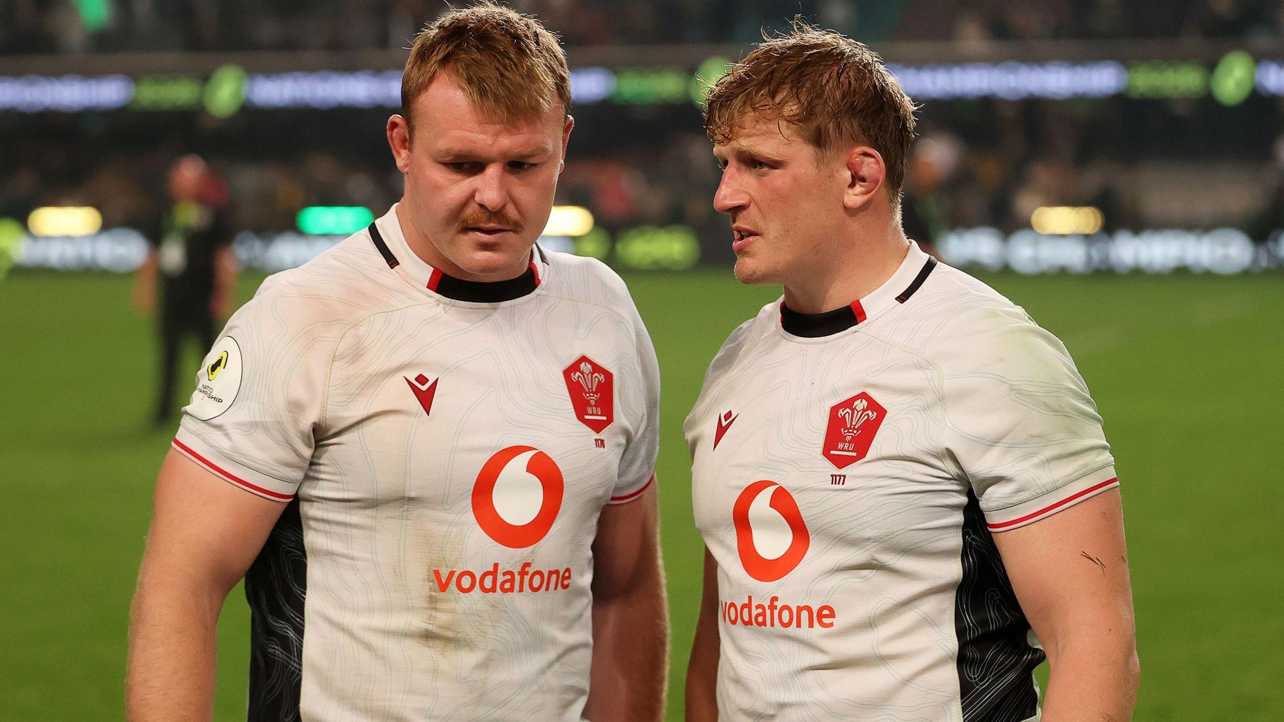 Dewi Lake and Jac Morgan after Wales' defeat against South Africa in July 2026