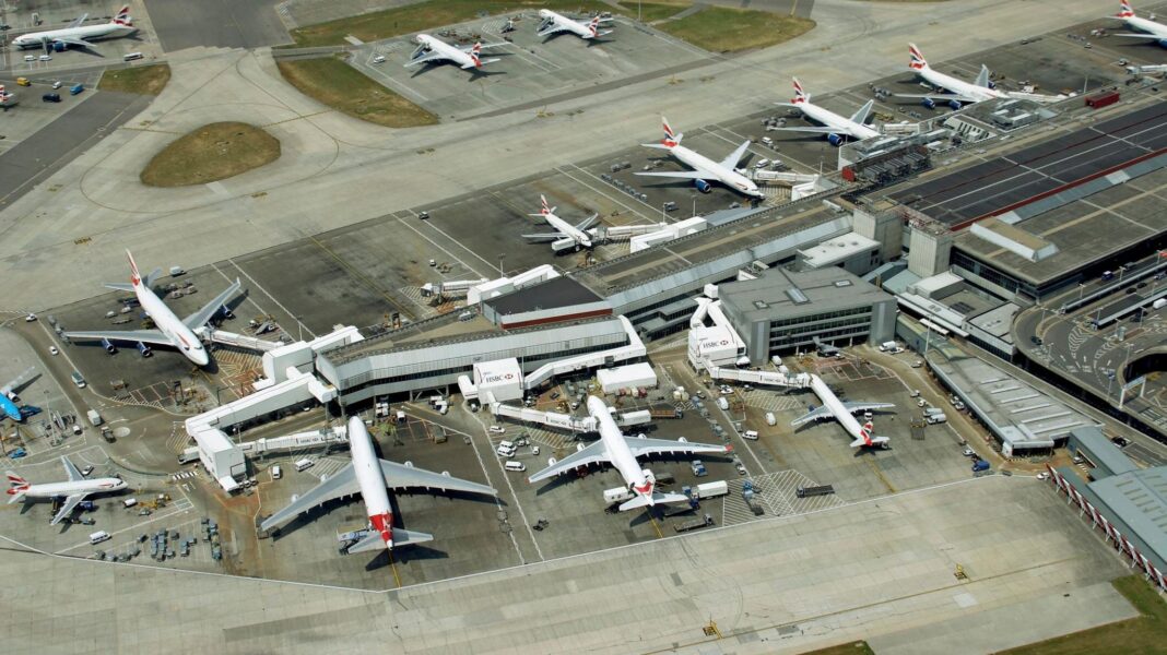 More flight delays expected after hundreds cancelled by air traffic control glitch Aerial view of Heathrow Airport