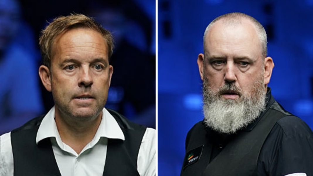 Ali Carter and Mark Williams playing in the Wuhan Open in August 2026