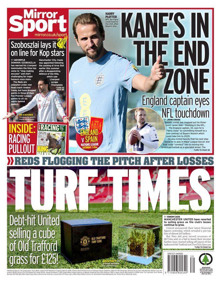 Daily Mirror back page