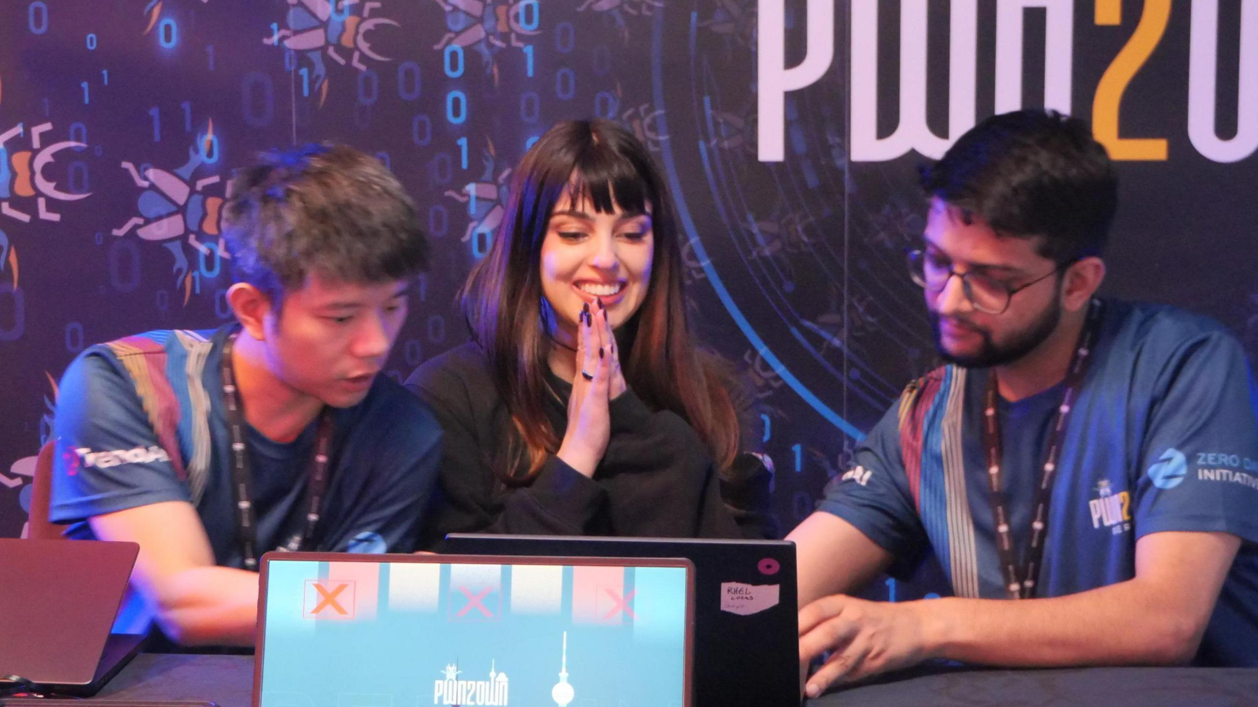 Valentina 'Chompie' Palmiotti looking happy and tired as she wins prize